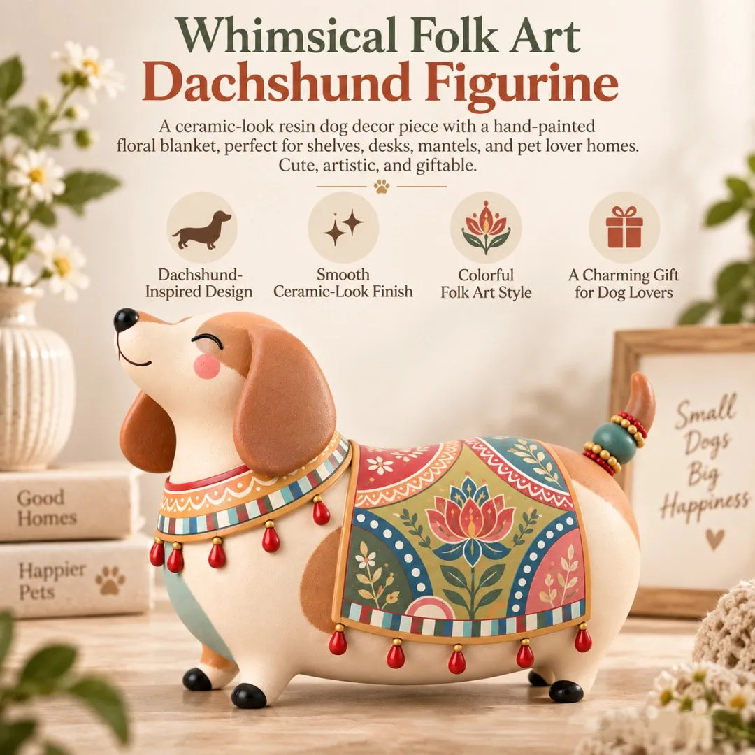 🐈Handmade Style Animal Figurine – Decorative Cat & Dog Home Ornament