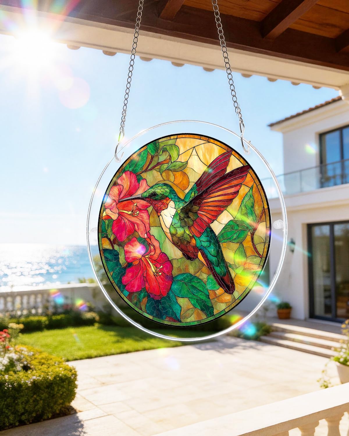 DIY Acrylic Animal Puzzle Suncatcher, Stained Glass Style Window Light Catcher