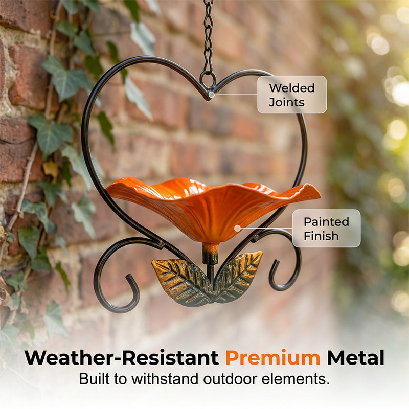 ππ¦ Heart-Shaped Bird Feeder β Floral, Hanging,Perfect for Backyard or Balcony π‘