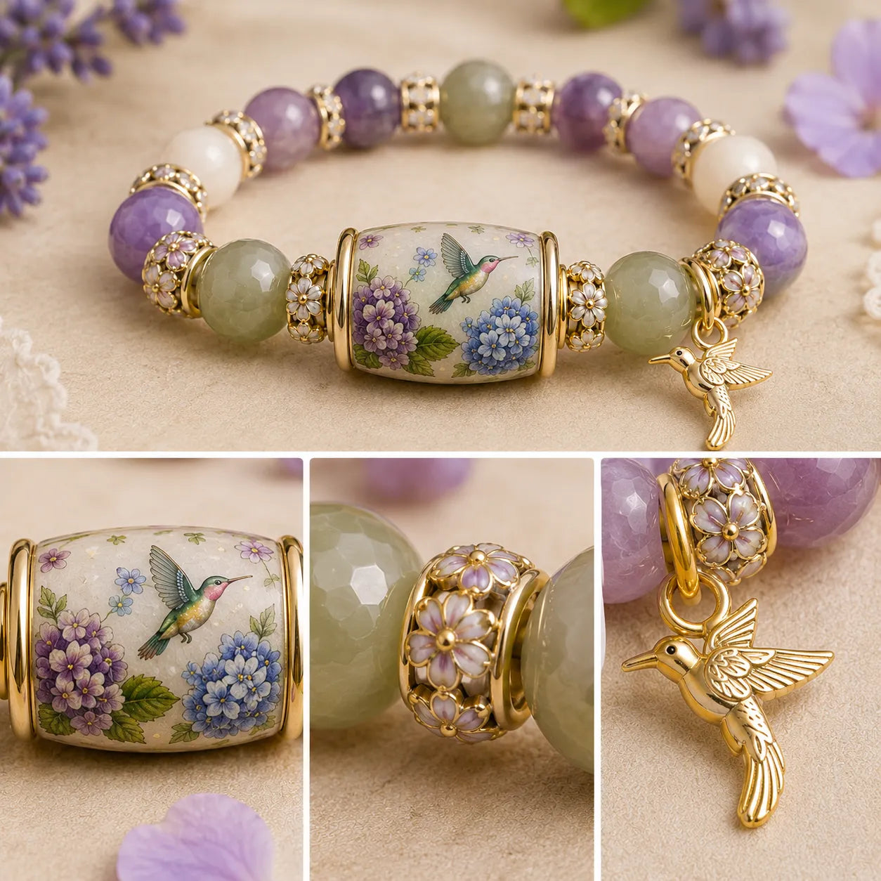 Hummingbird Garden Faith Bracelet