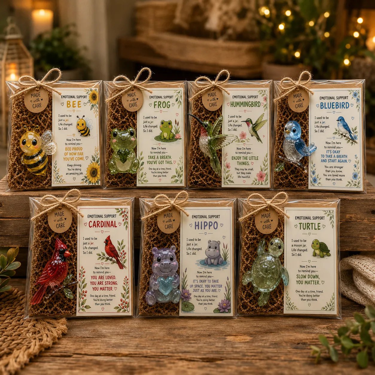 💥 LAST DAY 50% OFF💌 Emotional Support Glass Animal Gift Set