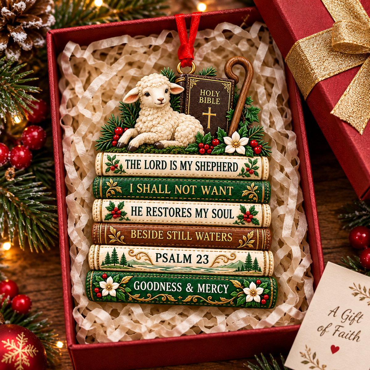 βοΈ Bible Faith Christmas Acrylic Ornament Collection