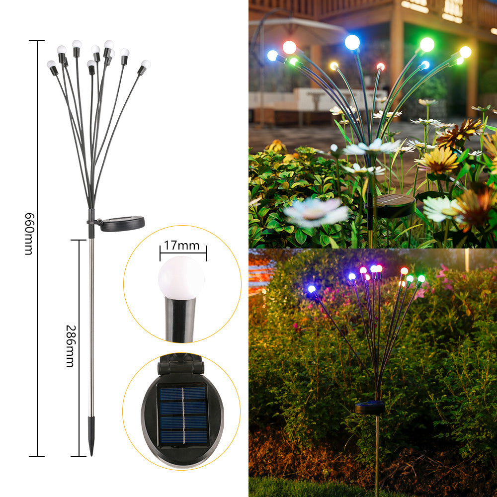 Solar Firefly Garden Lights, Waterproof Outdoor Swaying Stake Lights with 4 Modes for Yard