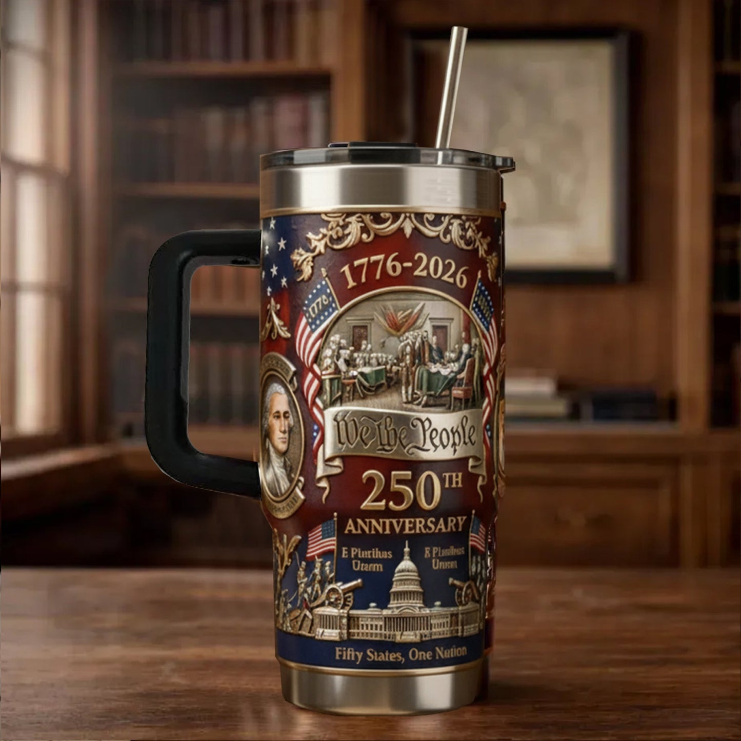 U.S.25othAnniversary Commemorative Travel Tumbler(1776- 2026)