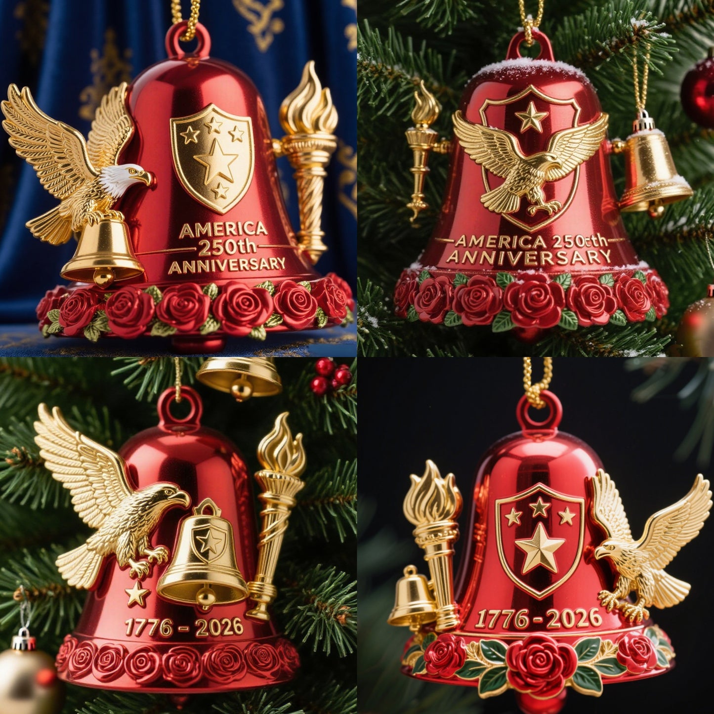 ๐U.S. 250th Anniversary Bell Ornament