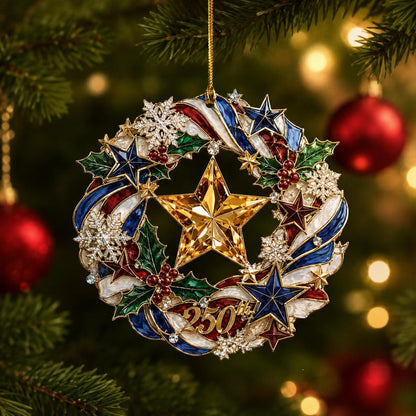 🔥Limited Time 50% OFF🎄 US 250th Anniversary Christmas Ornament, 6 Vintage American Flag Styles