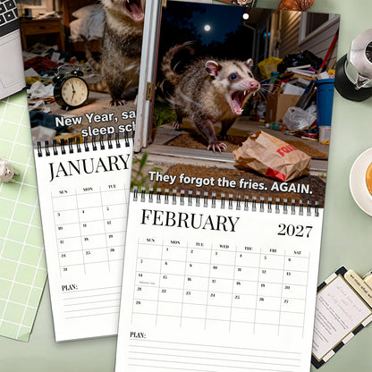 😂 Screaming Possums 2027 Calendar — 12 Months of Pure Chaos