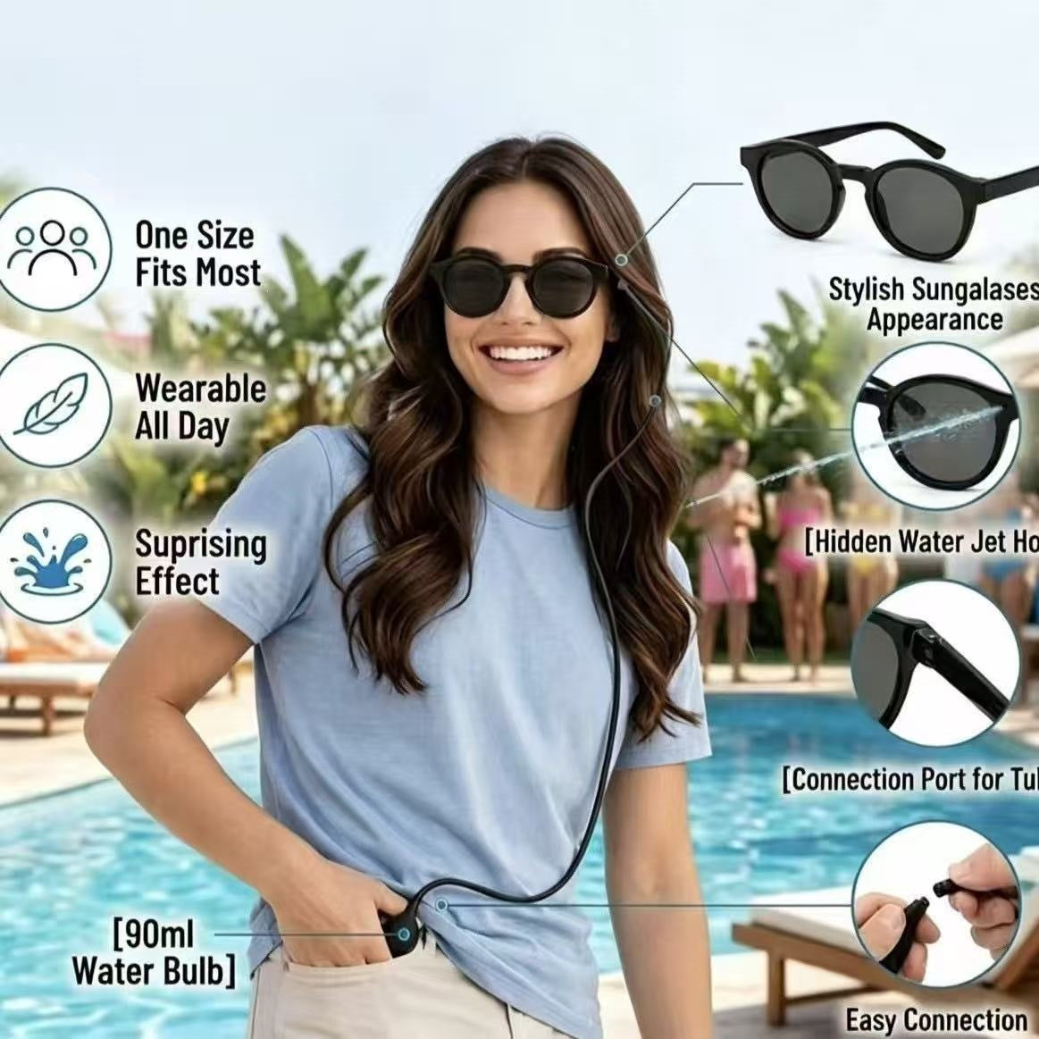 Secret Water Jet Prank Sunglasses 🤣 | Create Hilarious Unforgettable Summer Memories
