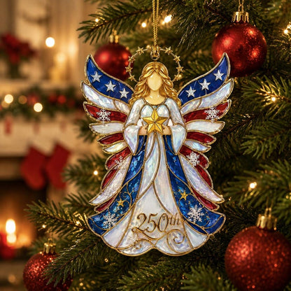 🔥Limited Time 50% OFF🎄 US 250th Anniversary Christmas Ornament, 6 Vintage American Flag Styles