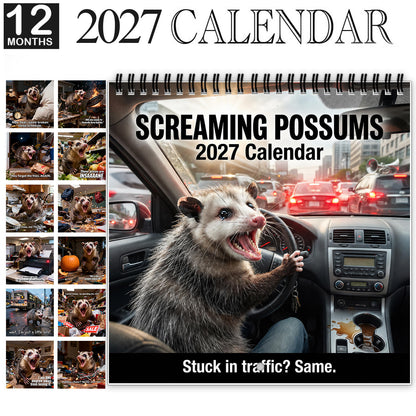 😂 Screaming Possums 2027 Calendar — 12 Months of Pure Chaos