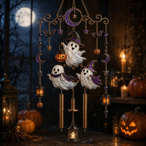 🔥Last Day 50% OFF 🎁Halloween Stained Glass Wind Chimes
