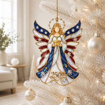 🔥Limited Time 50% OFF🎄 US 250th Anniversary Christmas Ornament, 6 Vintage American Flag Styles