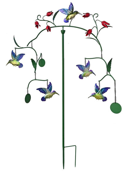 🔥Limited Time Offer🐦Hummingbird & Cardinal Balance Wind Spinner Garden Stake, Metal Kinetic Outdoor Decor (2 Styles)