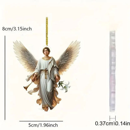 🙏✨ 2D Retro Archangel Gabriel Car Hanging Decor 🚗