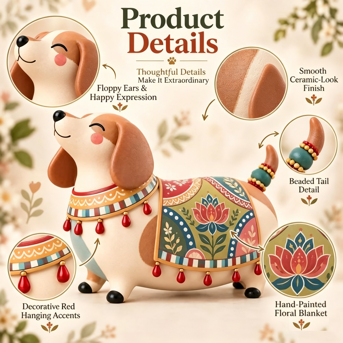 🐈Handmade Style Animal Figurine – Decorative Cat & Dog Home Ornament