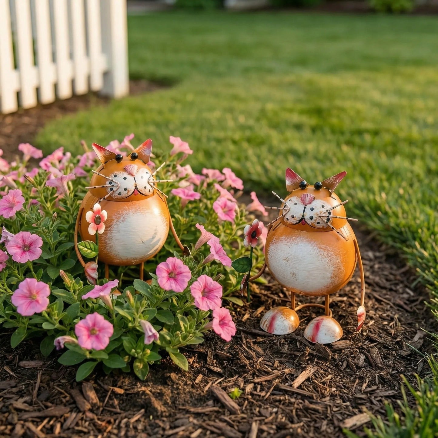 🐈 Rustic Cat-Shaped Iron Statue