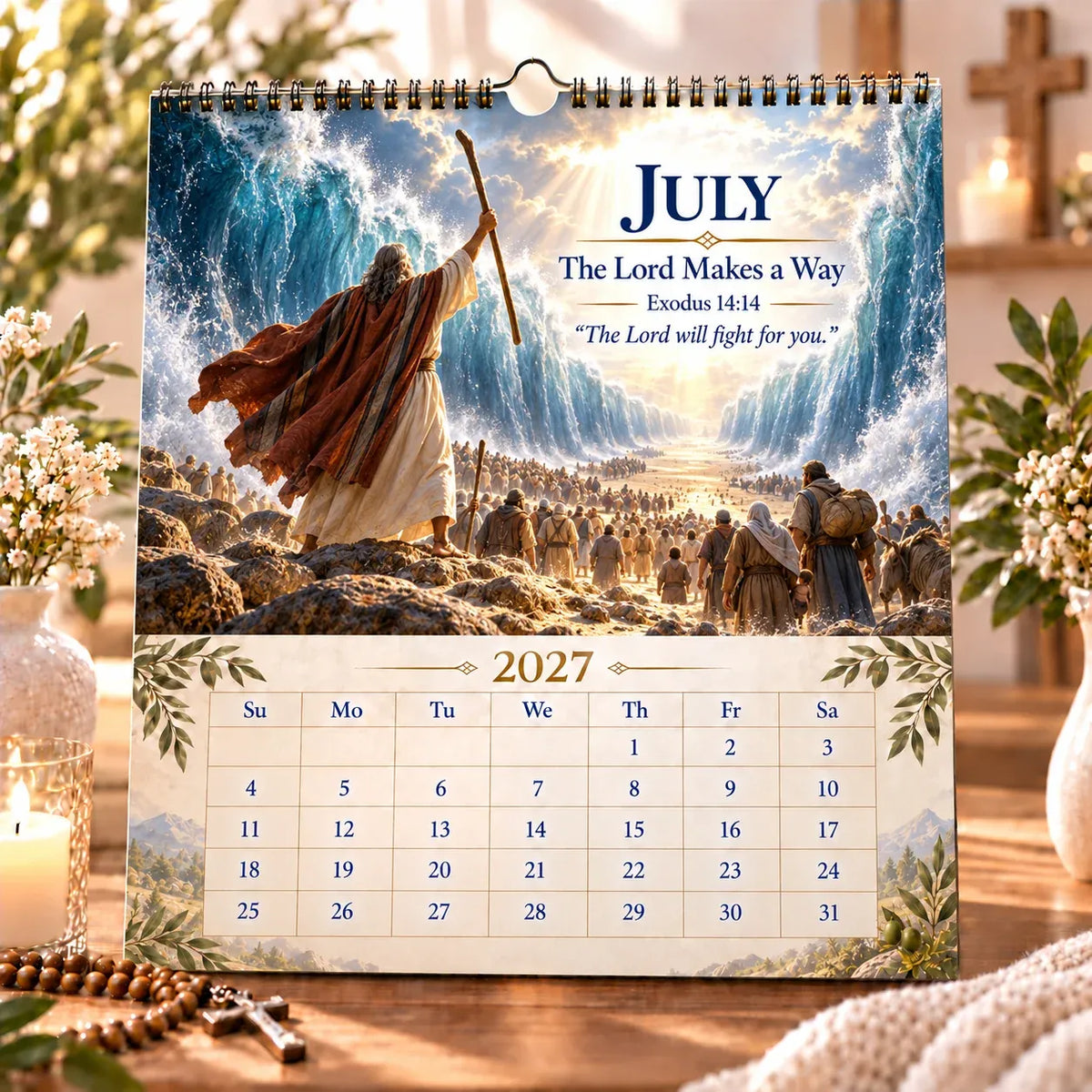 ✝️ 2027 Bible Verses for Strength Wall Calendar