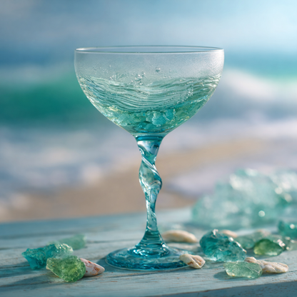🔥Final Day Sale · From $7.98 Each🌊🍷 Ocean Wave Sea Glass Wine Glass