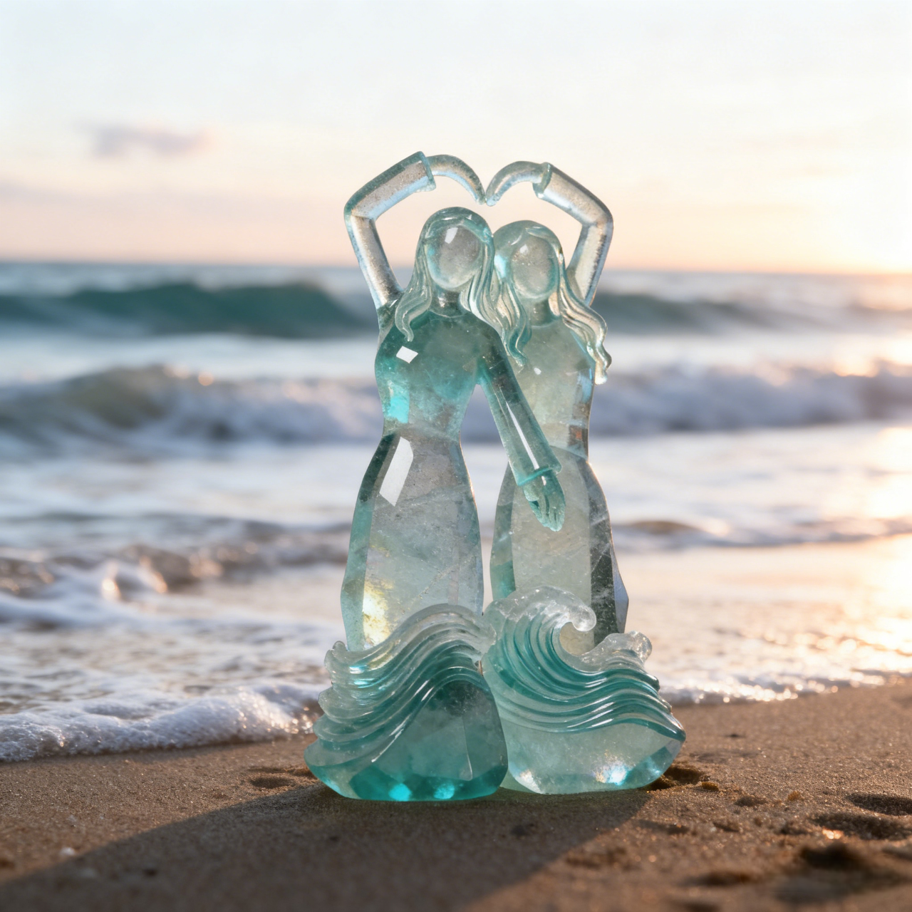 Sisters Friendship Crystal Angel Sculpture💖🪽👭
