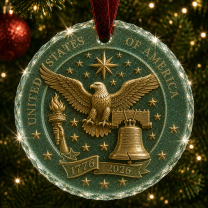 🎄 2026 America 250th Anniversary Christmas Ornament