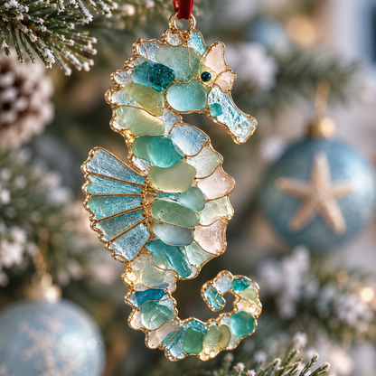 🔥Limited-Time 50% OFF 🌊 Sea Glass Ocean Christmas Ornaments