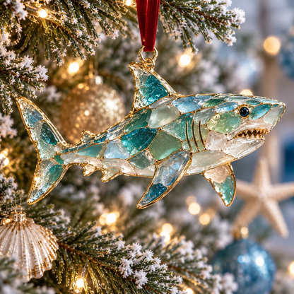 🔥Limited-Time 50% OFF 🌊 Sea Glass Ocean Christmas Ornaments