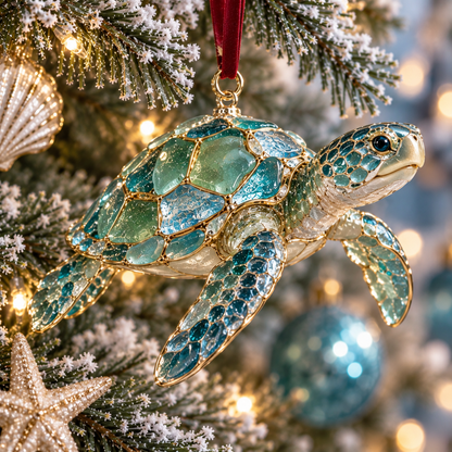 🔥Limited-Time 50% OFF 🌊 Sea Glass Ocean Christmas Ornaments
