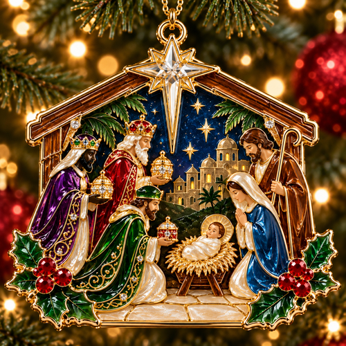 ✨ Nativity Christmas Ornament