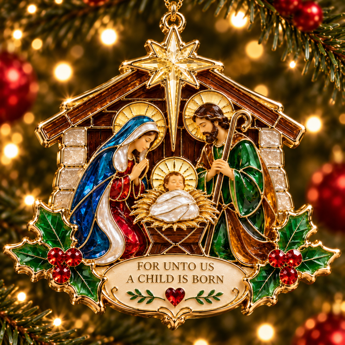 ✨ Nativity Christmas Ornament