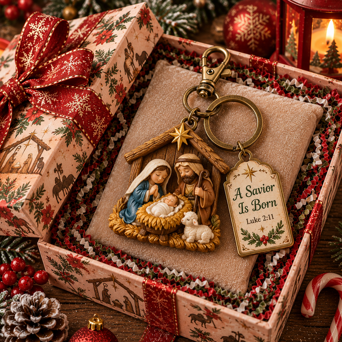 ✨ Christian Christmas Keychain Gift Set