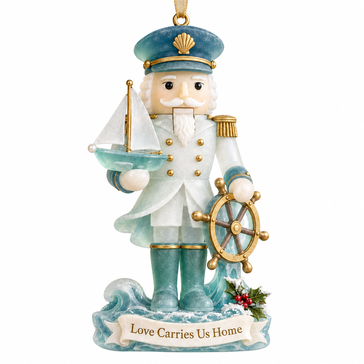 🌊 Coastal Nutcracker Christmas Ornament