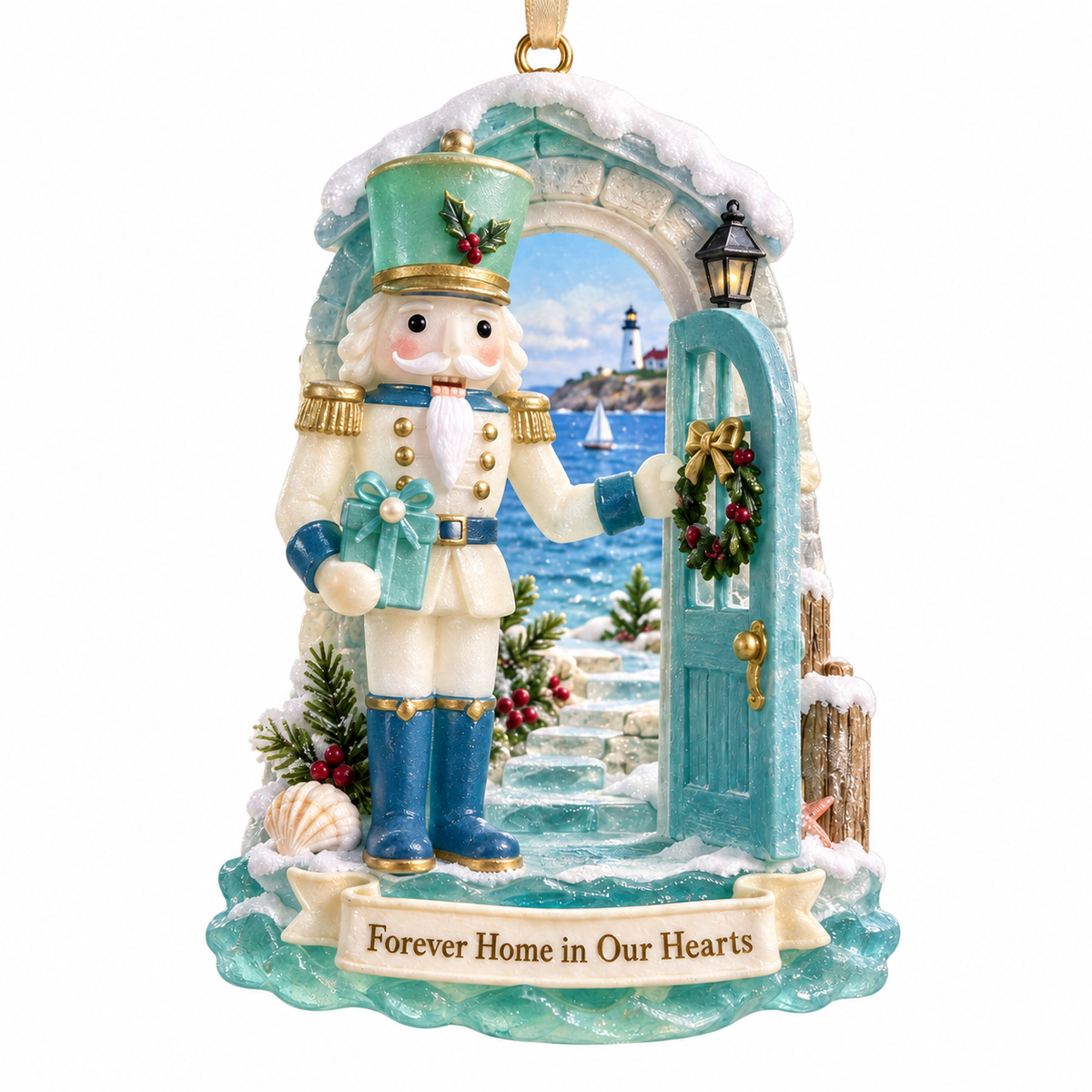 🌊 Coastal Nutcracker Christmas Ornament