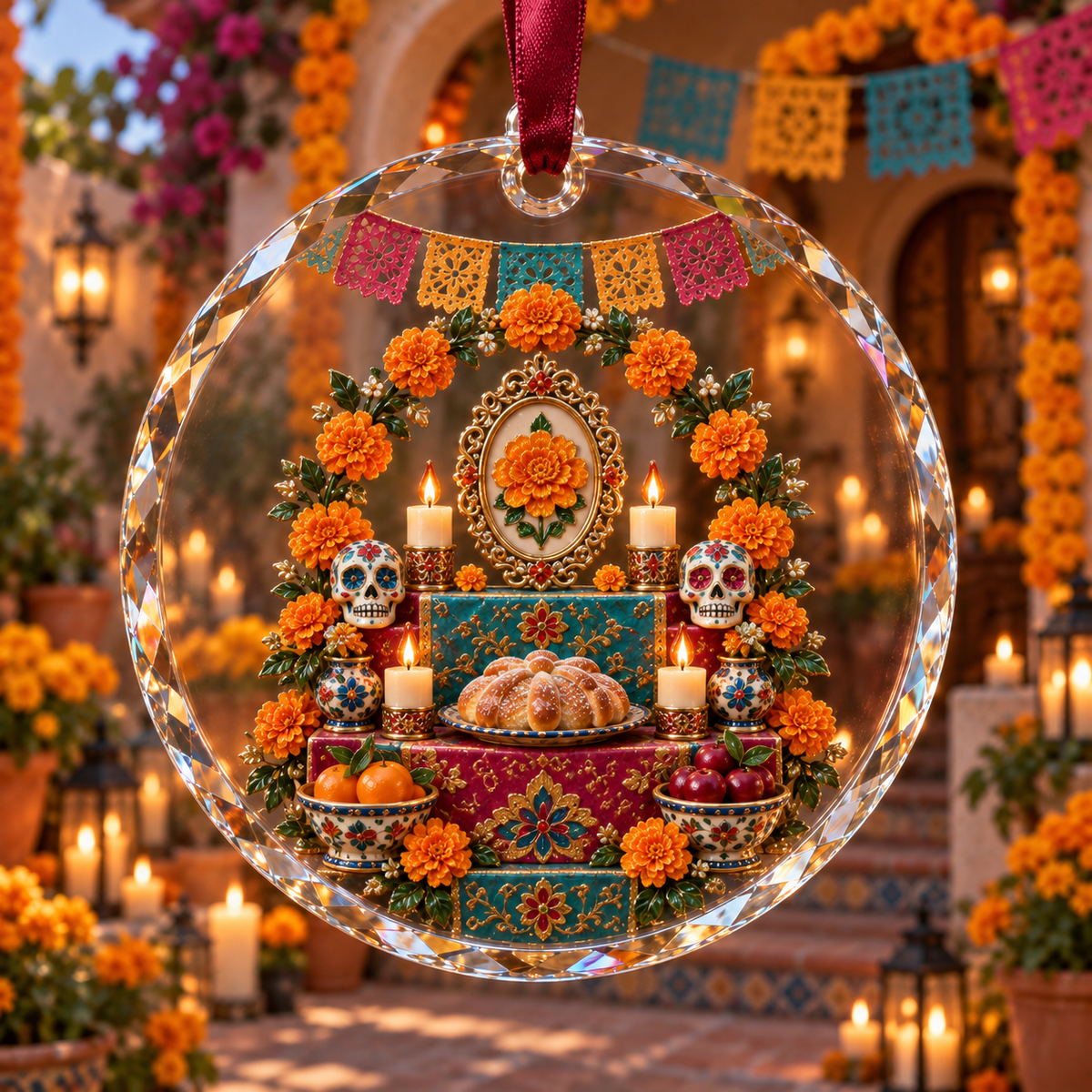 💀🌼 Día de los Muertos Keepsake Ornament