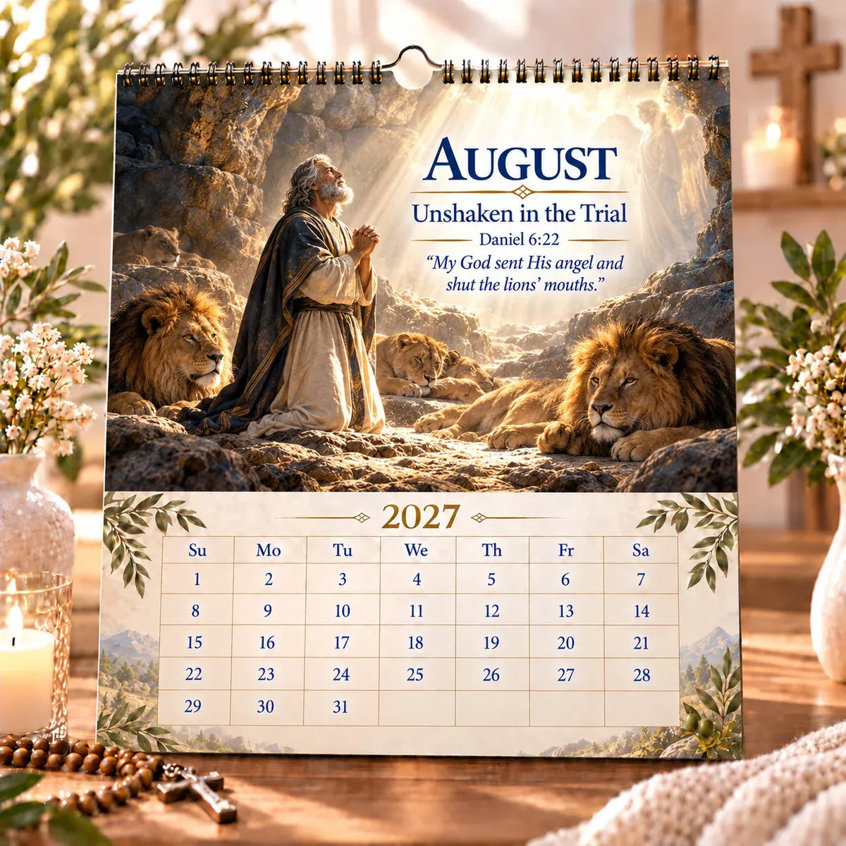 ✝️ 2027 Bible Verses for Strength Wall Calendar