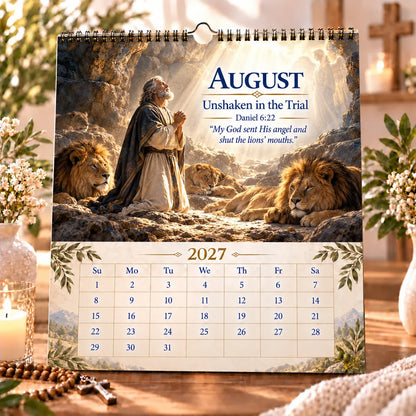 ✝️ 2027 Bible Verses for Strength Wall Calendar