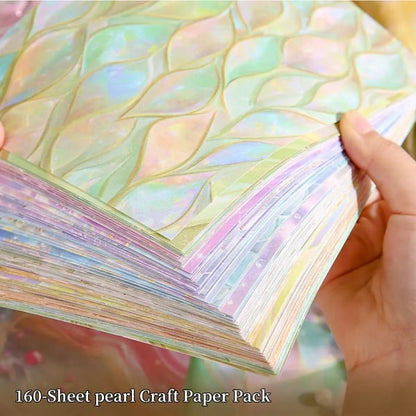 🎁Last Day 49% OFF-🌺160-sheet pearlescent scrapbook pape
