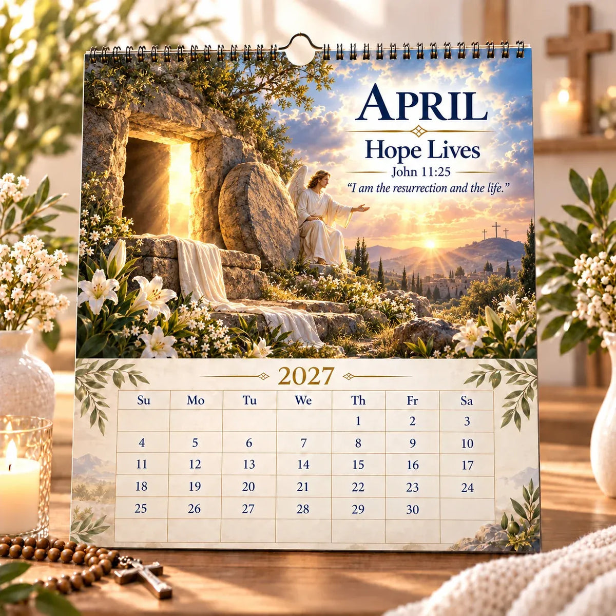 ✝️ 2027 Bible Verses for Strength Wall Calendar