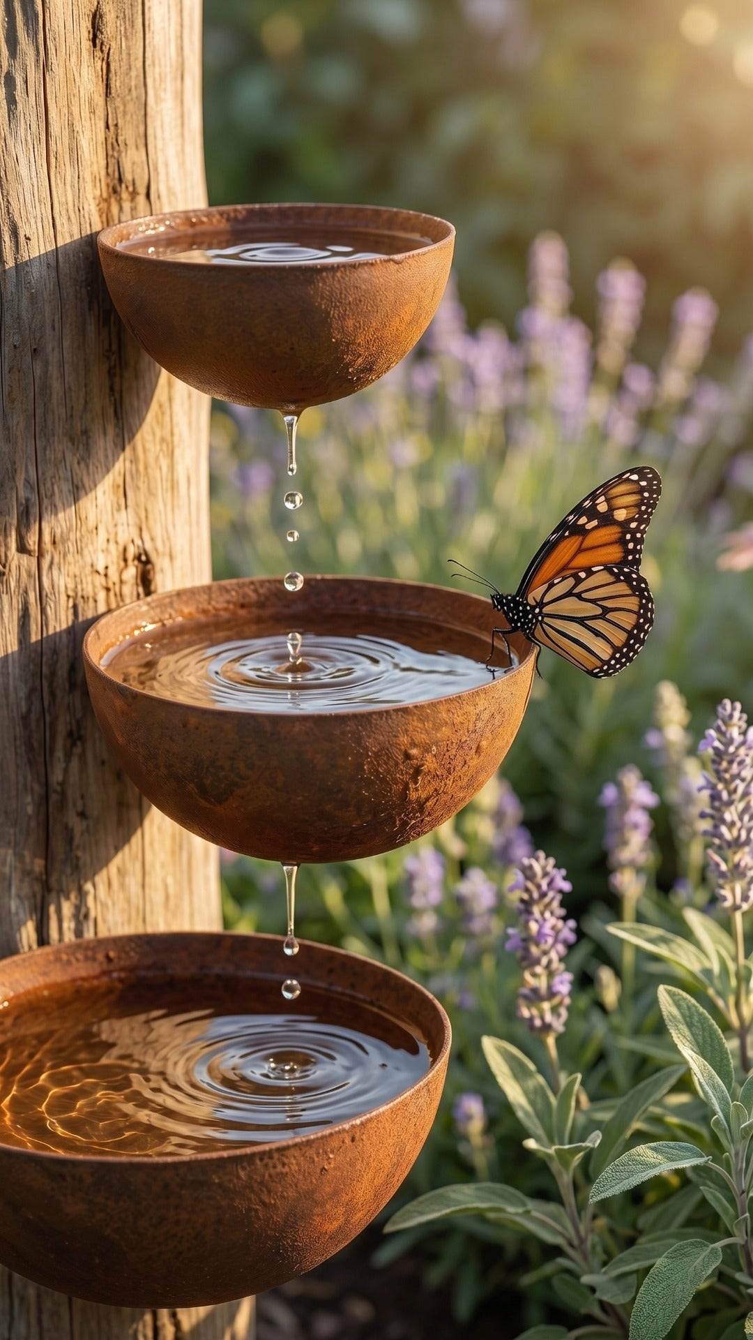 🔥Last Day 69% OFF -💧3-Tier Rain Catcher – Metal Garden Ornament & Plant Support🐦