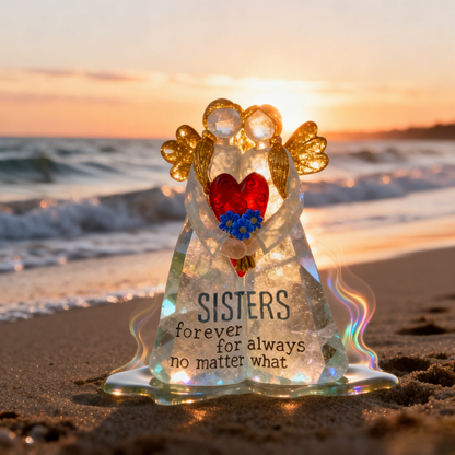 Sisters Friendship Crystal Angel Sculpture💖🪽👭