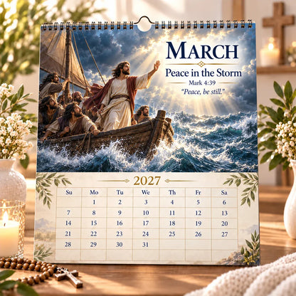 ✝️ 2027 Bible Verses for Strength Wall Calendar
