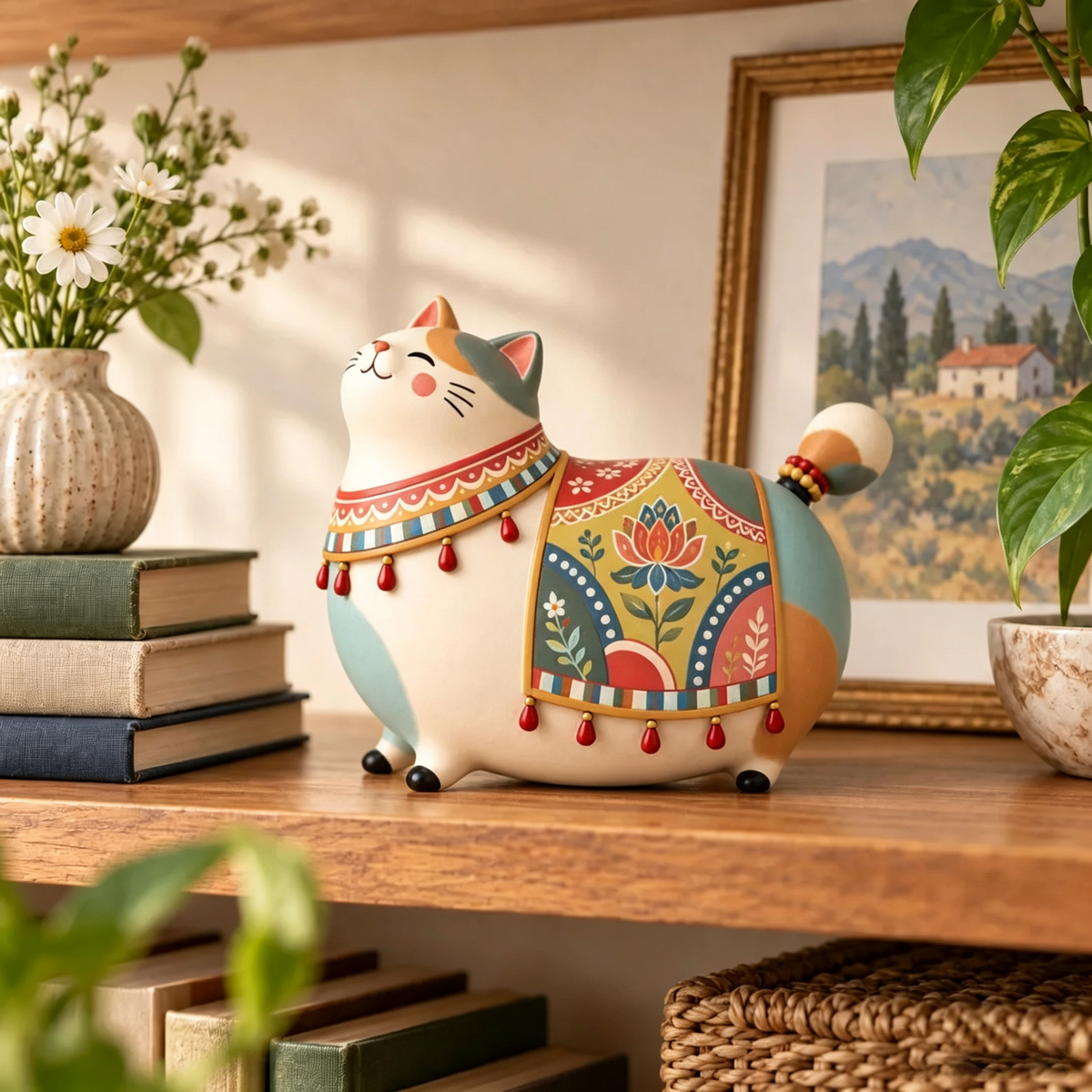🐈Handmade Style Animal Figurine – Decorative Cat & Dog Home Ornament