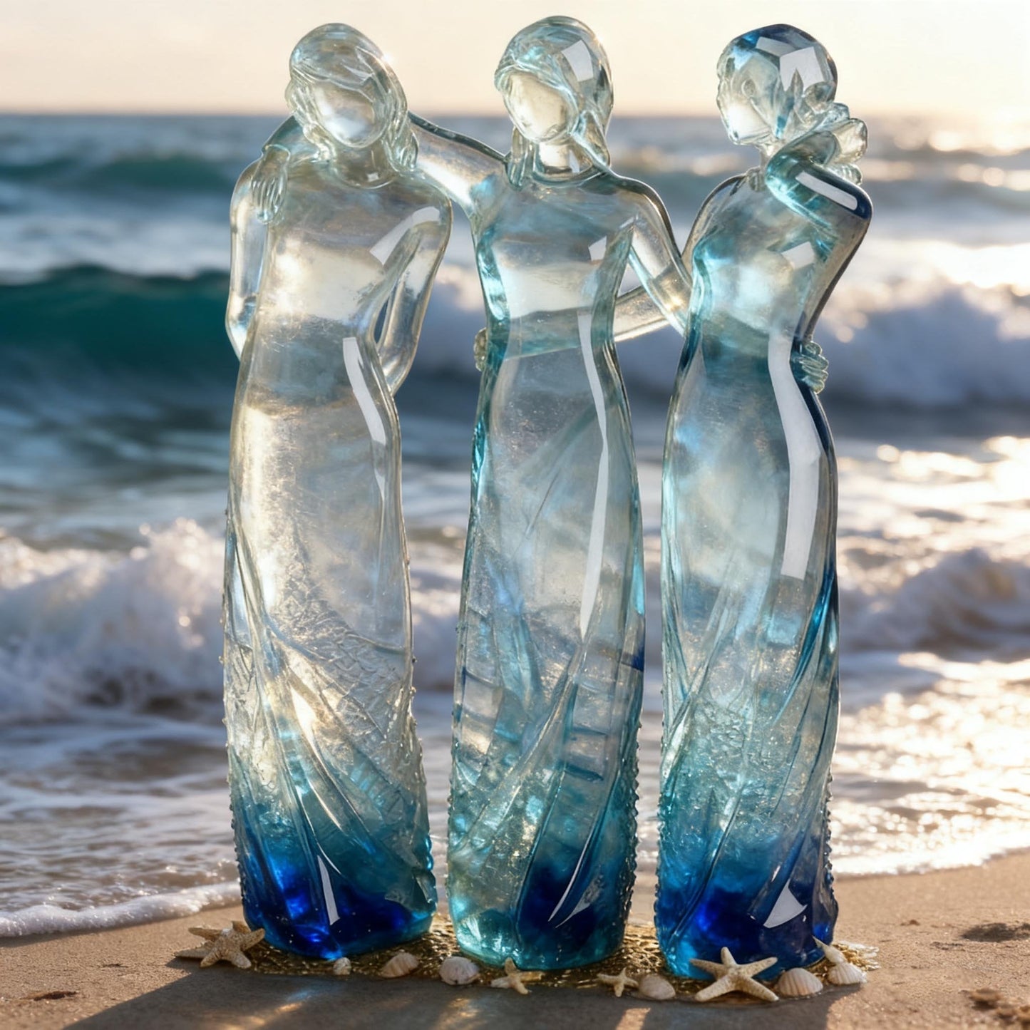 💖🔥LAST DAY 49 % OFF👩🏻‍🤝‍👩🏻Sisters by My Side, Celebrates Friendships Three Sisters Sculpture🎁Christmas, Thanksgiving Day, Birthday Gifts