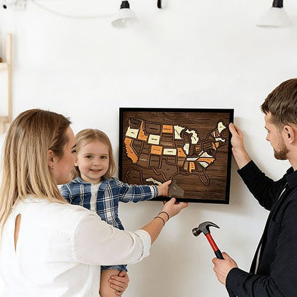 🔥Last Day 49% OFF - Wooden USA Map Puzzle❤️