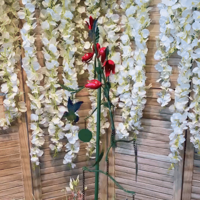 🔥Limited Time Offer🐦Hummingbird & Cardinal Balance Wind Spinner Garden Stake, Metal Kinetic Outdoor Decor (2 Styles)