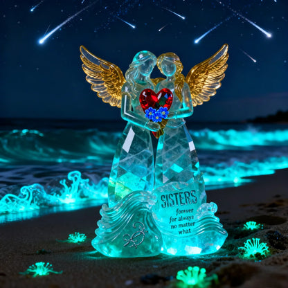 Sisters Friendship Crystal Angel Sculpture💖🪽👭