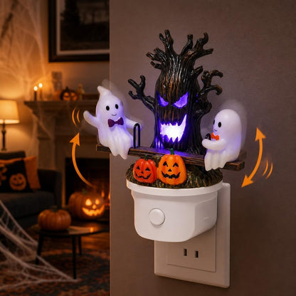 👻Animated Ghost Seesaw Halloween Plug-in Night Light💡