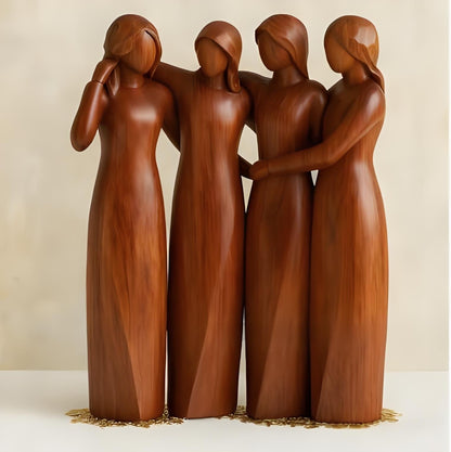 💖🔥LAST DAY 49 % OFF👩🏻‍🤝‍👩🏻Sisters by My Side, Celebrates Friendships Three Sisters Sculpture🎁Christmas, Thanksgiving Day, Birthday Gifts