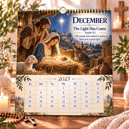 ✝️ 2027 Bible Verses for Strength Wall Calendar