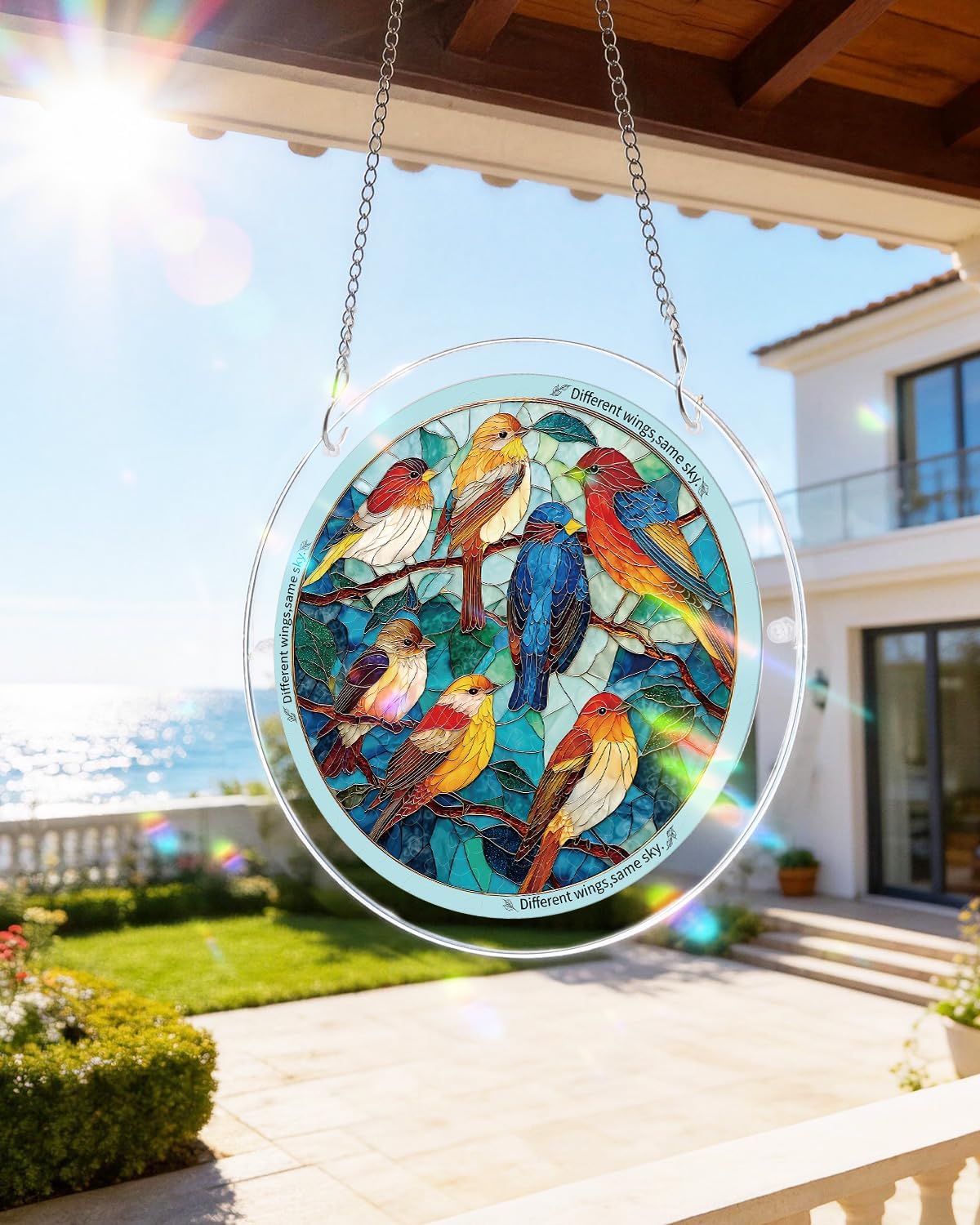 🔥Limited Time 50% OFF🎁8 Inch Stained Glass Acrylic Puzzle Ornament, Window Hanging Suncatcher Home Decor, 15 Available Styles