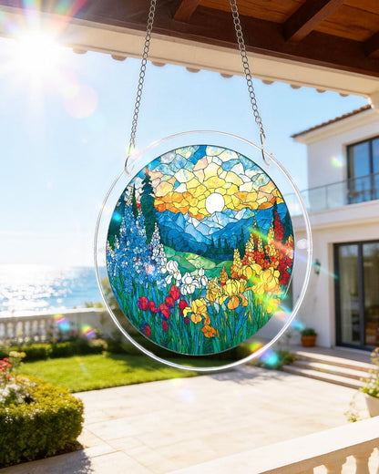 🔥Limited Time 50% OFF🎁8 Inch Stained Glass Acrylic Puzzle Ornament, Window Hanging Suncatcher Home Decor, 15 Available Styles